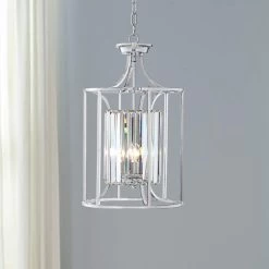 Possini Euro Soraya 13 3/4" Wide Chrome And Crystal Pendant Light