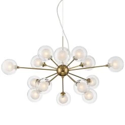 Possini Euro Spheres 30" Wide Warm Brass 15-Light Sputnik Pendant -Famous Lighting Store possini euro spheres 30 inch wide warm brass 15 light sputnik pendant 371d0