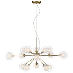 Possini Euro Spheres 30" Wide Warm Brass 15-Light Sputnik Pendant -Famous Lighting Store possini euro spheres 30 inch wide warm brass 15 light sputnik pendant 371d0views3