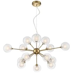 Possini Euro Spheres 30" Wide Warm Brass 15-Light Sputnik Pendant -Famous Lighting Store possini euro spheres 30 inch wide warm brass 15 light sputnik pendant 371d0views4