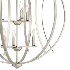 Possini Euro Spherical 32 3/4"W Brushed Nickel 9-Light Pendant 11 Possini Euro Spherical 32 3/4"W Brushed Nickel 9-Light Pendant -Famous Lighting Store possini euro spherical 32 and three quarter inchw brushed nickel 9 light pendant 45n01views1