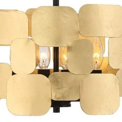 Possini Euro Stella 15" Wide Soft Gold Leaf Modern Pendant Light -Famous Lighting Store possini euro stella 15 inch wide soft gold leaf modern pendant light 96y23views1