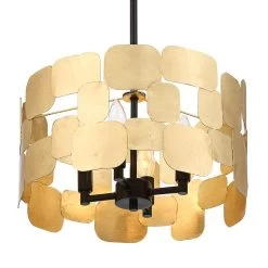 Possini Euro Stella 15" Wide Soft Gold Leaf Modern Pendant Light -Famous Lighting Store possini euro stella 15 inch wide soft gold leaf modern pendant light 96y23views3