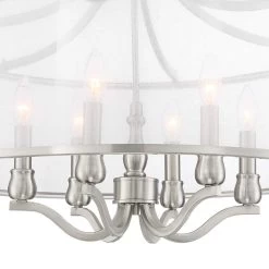 Possini Euro Sydney 25" Wide Brushed Nickel 6-Light Pendant -Famous Lighting Store possini euro sydney 25 inch wide brushed nickel 6 light pendant 45c37views1