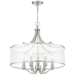 Possini Euro Sydney 25" Wide Brushed Nickel 6-Light Pendant -Famous Lighting Store possini euro sydney 25 inch wide brushed nickel 6 light pendant 45c37views4