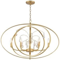 Possini Euro Tiller 32" Wide Gold Leaf 8-Light Foyer Pendant -Famous Lighting Store possini euro tiller 32 inch wide gold leaf 8 light foyer pendant 331c1views4