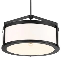Possini Euro Vasini 26 3/4"W Gloss Black Drum Pendant Light -Famous Lighting Store possini euro vasini 26 and three quarter inchw gloss black drum pendant light 592v0views2