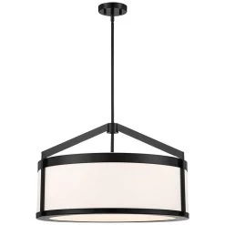 Possini Euro Vasini 26 3/4"W Gloss Black Drum Pendant Light -Famous Lighting Store possini euro vasini 26 and three quarter inchw gloss black drum pendant light 592v0views3