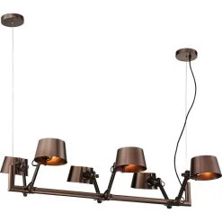 Possini Ravi 39 1/2" Wide Bronze Adjustable 6-Light Island Pendant -Famous Lighting Store possini ravi 39 and one half inch wide bronze adjustable 6 light island pendant 64y48