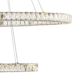 Possini Wainwright 48" Wide Crystal Double-Ring Dimmable LED Pendant -Famous Lighting Store possini wainwright 48 inch wide crystal double ring dimmable led pendant 66g07views1