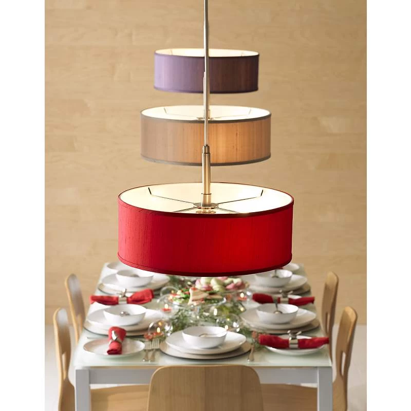 Sesame Polyester 16" Wide Pendant Chandelier 3 Sesame Polyester 16" Wide Pendant Chandelier