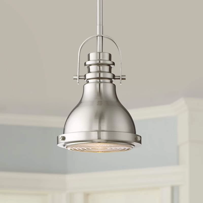 Verndale 6 1/2" Wide Brushed Nickel Modern Industrial Mini Pendant 3 Verndale 6 1/2" Wide Brushed Nickel Modern Industrial Mini Pendant