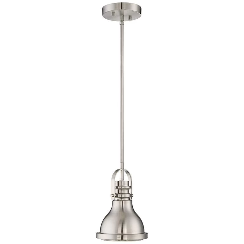 Verndale 6 1/2" Wide Brushed Nickel Modern Industrial Mini Pendant 8 Verndale 6 1/2" Wide Brushed Nickel Modern Industrial Mini Pendant - Image 6