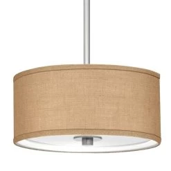 Woven Burlap 10 1/4" Wide Mini Pendant 5 Woven Burlap 10 1/4" Wide Mini Pendant -Famous Lighting Store woven burlap 10 and one quarter inch wide mini pendant 81c87views1